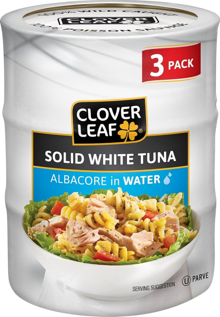 Clover Leaf Solid White Albacore Tuna in Water - 170g, 3 Count - Canned Tuna - High In Protein - 14g Of Protein Per 55g Serving Drained - 100% Wild-Caught And Traceable Tuna -...