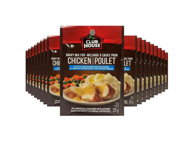 Club House, Dry Sauce/Seasoning/Marinade Mix, Chicken Gravy, Less Salt, 25g, Case Pack 18 Count
