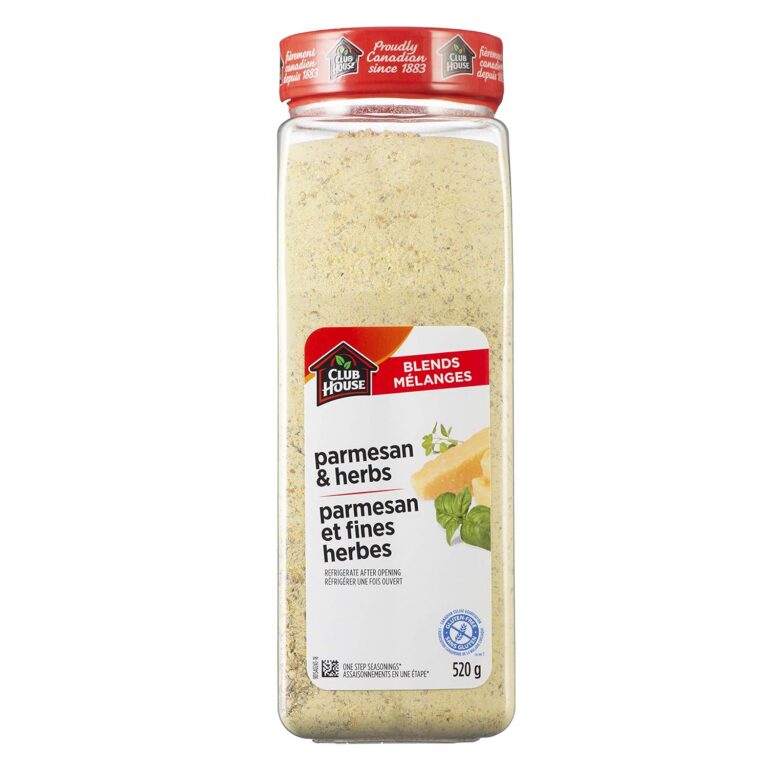 Club House Parmesan & Herbs One Step Seasoning, Gluten-Free, Blend Of Parmesan And Romano Cheeses Enhanced By Italian Herbs Such As Bay, Basil And Oregano, Perfect Over Pasta, 520G