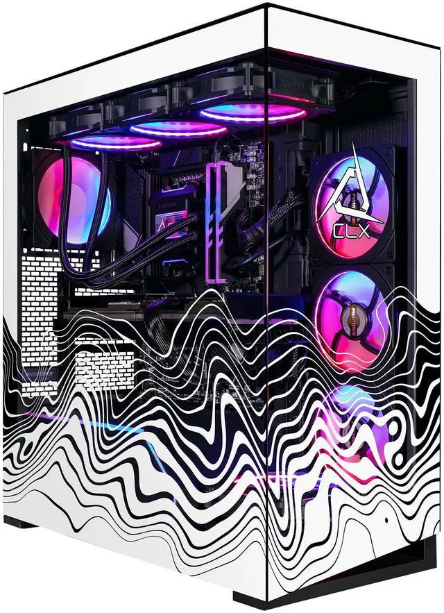 CLX Horus Gaming Desktop - AMD Ryzen 7 9800X3D 4.7GHz 8-Core Processor, 64GB DDR5 Memory, GeForce RTX 5070 Ti 16GB GDDR7 Graphics, 2TB NVMe M.2 SSD,