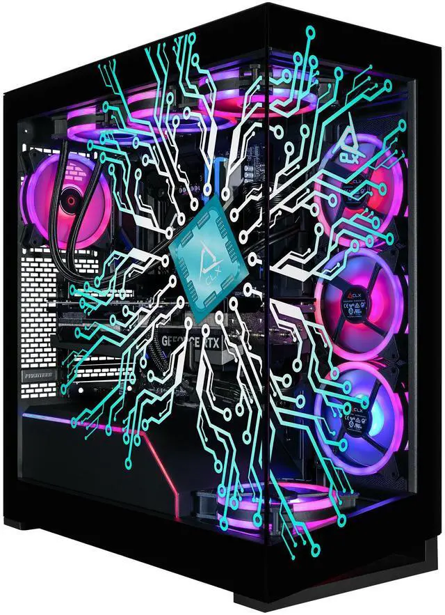 CLX Horus Gaming Desktop - Intel Core Ultra 9 285K 3.7GHz 24-Core Processor, 64GB DDR5 Memory, GeForce RTX 5070 Ti 16GB GDDR7 Graphics, 2TB NVMe M.2
