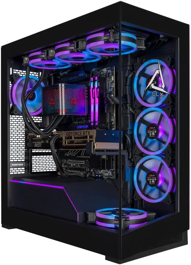 CLX Horus Gaming Desktop - Liquid Cooled AMD Ryzen 9 9950X3D 4.3GHz 16-Core Processor, 96GB DDR5 Memory, GeForce RTX 5080 16GB GDDR7 Graphics, 4TB