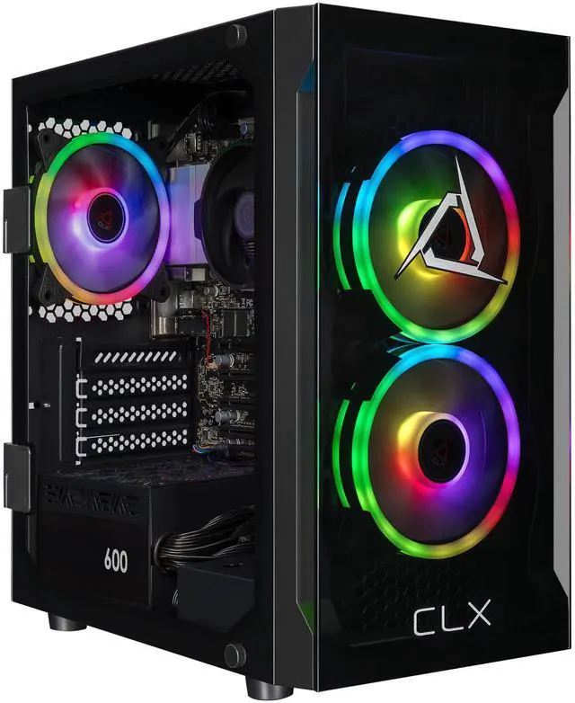CLX Set Gaming Desktop - AMD Ryzen 5 5600GT 3.6GHz 6-Core Processor, 16GB DDR5 Memory, Radeon Vega 7 1GB Shared Graphics, 1TB NVMe M.2 SSD, WiFi, Win