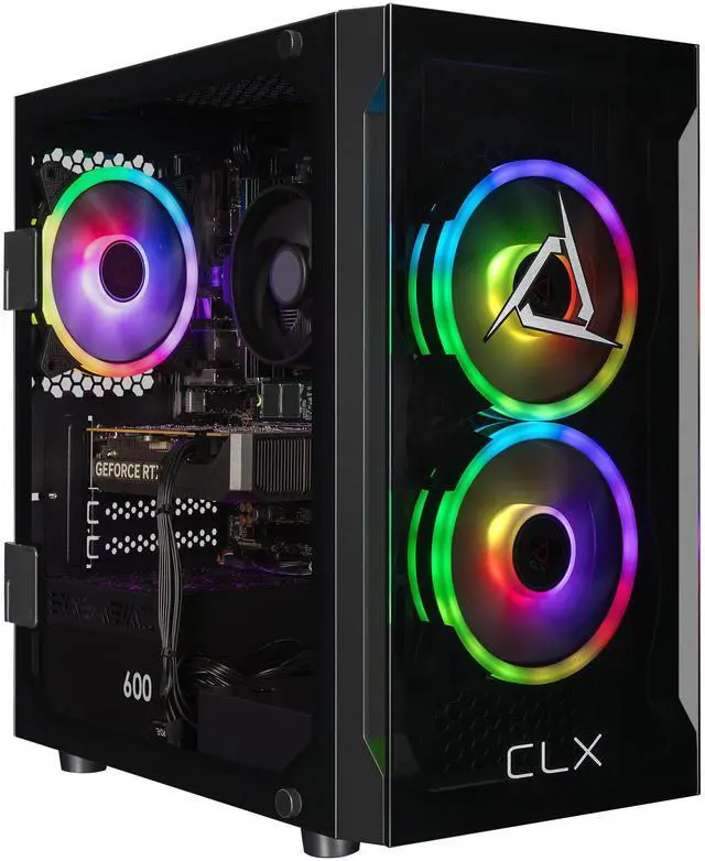 CLX Set Gaming Desktop - AMD Ryzen 5 8400F 4.2GHz 6-Core Processor, 16GB DDR5 Memory, GeForce RTX 5050 8GB GDDR6 Graphics, 1TB NVMe M.2 SSD, WiFi, Win