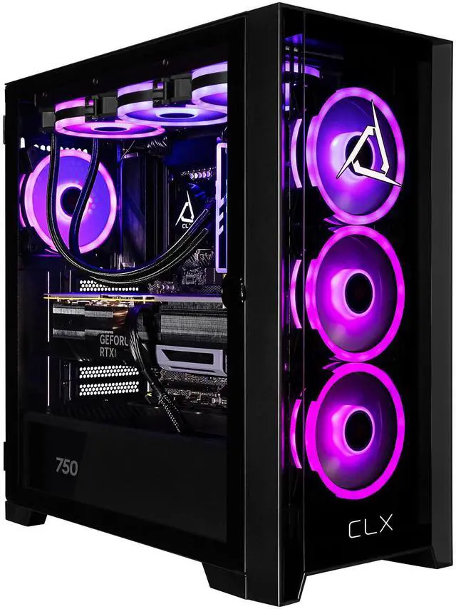 CLX SET Gaming Desktop - AMD Ryzen 7 7800X3D 4.2GHz 8-Core Processor, 32GB DDR5 Memory, GeForce RTX 5070 12GB GDDR7 Graphics, 2TB NVMe M.2 SSD, WiFi,