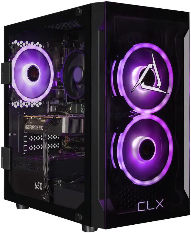 CLX Set Gaming Desktop - AMD Ryzen 7 8700F 4.1GHz 8-Core Processor, 16GB DDR5 Memory, GeForce RTX 5060 8GB GDDR7 Graphics, 1TB NVMe M.2 SSD, WiFi, Win