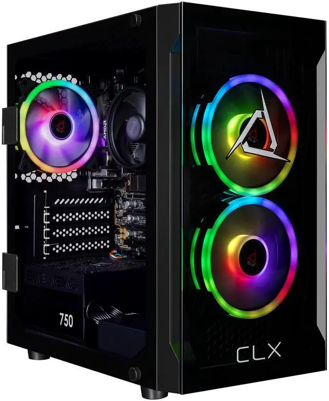 CLX SET Gaming Desktop - AMD Ryzen 7 8700G 4.2GHz 8-Core Processor, 16GB DDR5 Memory, Radeon 780M 4GB Shared Graphics, 1TB NVMe M.2 SSD, WiFi, Win 11