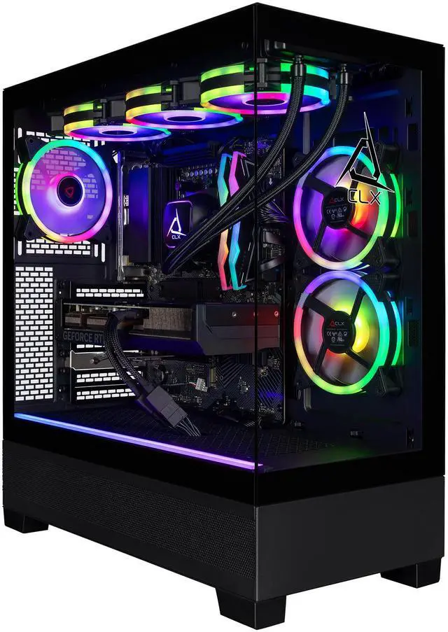 CLX SET Gaming Desktop - AMD Ryzen 7 9800X3D 4.7GHz 8-Core Processor, 32GB DDR5 Memory, GeForce RTX 5080 16GB GDDR7 Graphics, 2TB NVMe M.2 SSD, WiFi,