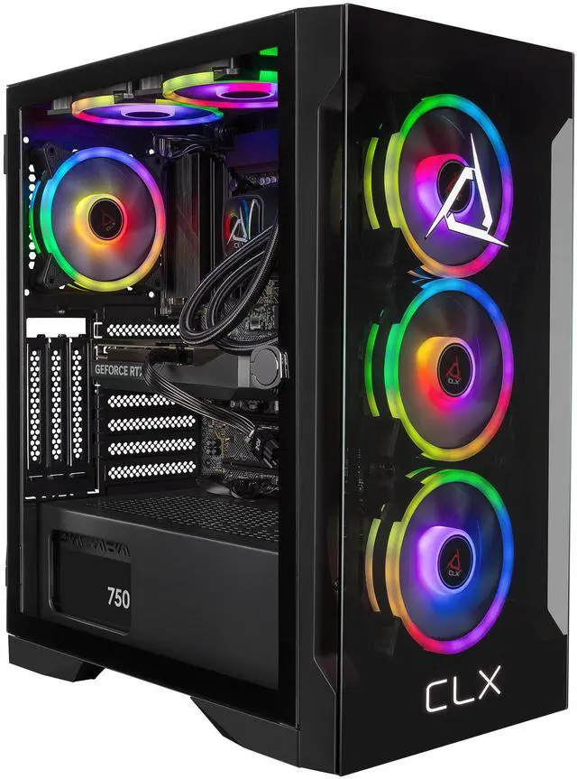 CLX SET Gaming Desktop - Intel Core i9 14900KF 3.2GHz 24-Core Processor, 32GB DDR5 Memory, GeForce RTX 5060 Ti 16GB GDDR7 Graphics, 2TB NVMe M.2 SSD,