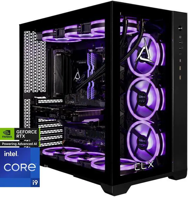 CLX SET Gaming Desktop - Intel Core i9 14900KF 3.2GHz 24-Core Processor, 64GB DDR5 Memory, GeForce RTX 5070 12GB GDDR7 Graphics, 2TB NVMe M.2 SSD, 6TB