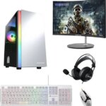 Cougar Battleship Gaming Desktop | Ryzen 5 5600 | 16GB | RTX 3060 12GB | 1TB NVME | Cougar Monitor Bundle WiFi Built-In