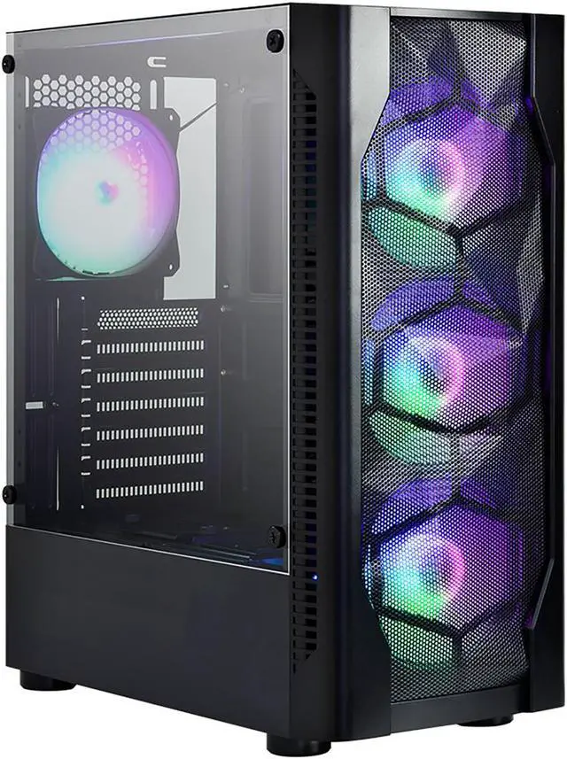 Custom Built PRC AMD Ryzen Vega Gaming Desktop PC AMD Ryzen 5 5600G 3.9GHz 6-Core Processor Vega 7 Graphics 16GB DDR4 RAM 256GB Solid State Drive