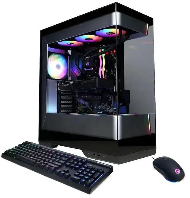 CyberPowerPC - Gaming Desktop - AMD Ryzen 7 7800X3D - AMD Radeon RX 9070 XT 16GB - 32GB DDR5 RGB - 2TB PCIe 4.0 SSD - Black