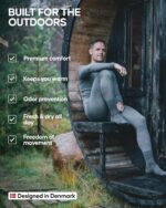 DANISH ENDURANCE Merino Wool Base Layer Long Sleeve Shirt, Breathable & Moisture-Wicking, for Men