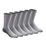 Dickies Men Dri-tech Essential Moisture Control Crew Socks, Available in M-xxl (6, 12 Pairs) Socks