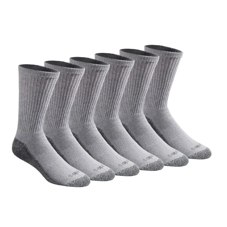 Dickies Men Dri-tech Essential Moisture Control Crew Socks, Available in M-xxl (6, 12 Pairs) Socks
