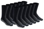 Dickies Men Dri-tech Essential Moisture Control Crew Socks, Available in M-xxl (6, 12 Pairs) Socks