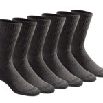 Dickies Men Dri-tech Essential Moisture Control Crew Socks, Available in M-xxl (6, 12 Pairs) Socks
