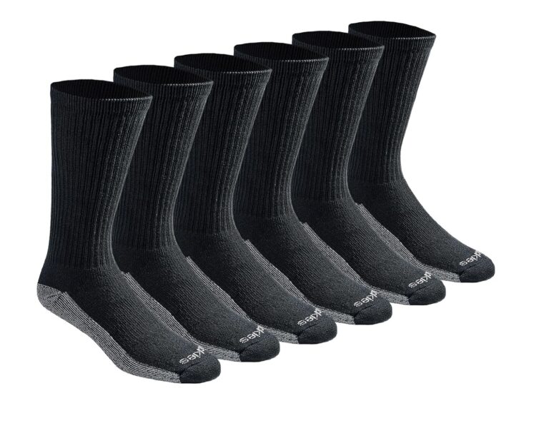 Dickies Men Dri-tech Essential Moisture Control Crew Socks, Available in M-xxl (6, 12 Pairs) Socks