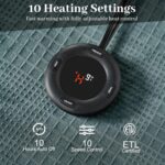 Electric Blanket Queen Size 84''X90'' - Heated Blanket with Dual Control Fast Heating 10 Heating Levels & 10 Hours Auto Off,ETL Certified Machine Washable (Green)