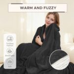 Electric Heated Blanket Queen Size 84"x90" - 4 Heat Settings, 10H Auto Shut Off, Soft Coral Fleece & Sherpa Fabric, Machine Washable, Iron Gray