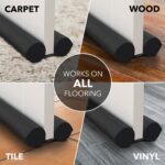 Everlasting Comfort 2 Sided Under Door Draft Stopper for Bottom of Doors - Quick Install, Keeps Heat in & Cold Air Out - Sound Proofing Strip Gap Filler, Noise Blocker -Fits...