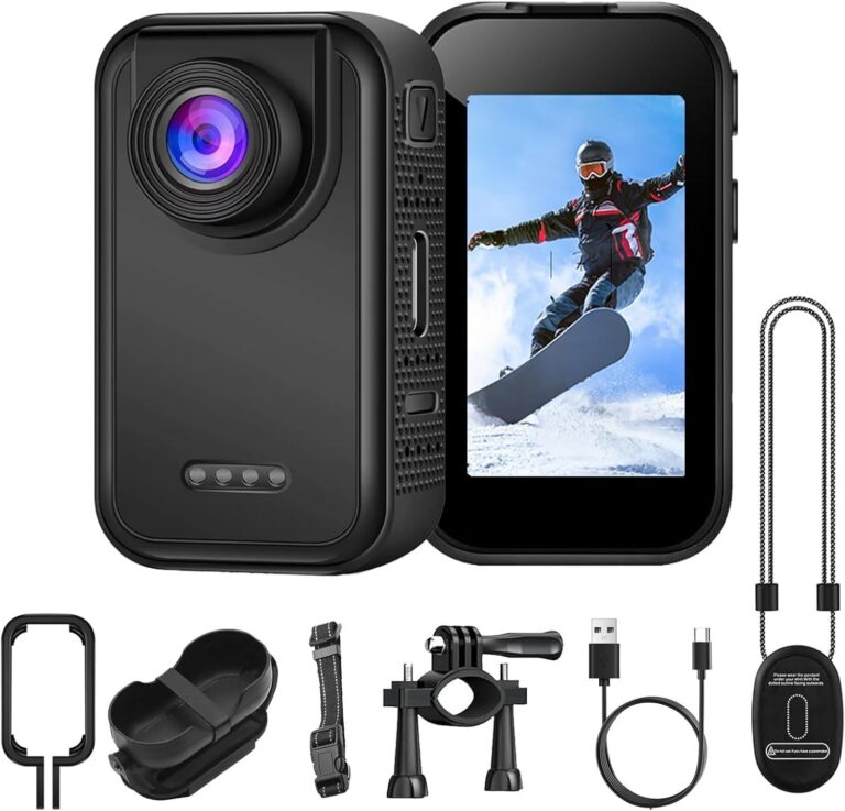 FIRE BULL1080P HD mini Thumb Action Camera, Portable Body Camera with 130° Wide Angle for Pets, Helmet Mount, Magnetic Sport for Bike Cycling, Travel, Work, and Sports Recording