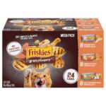 Friskies Gravy Pleasers Wet Cat Food, Chicken Variety Pack 3 Flavours - 156 g Can (24 Pack)
