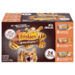 Friskies Gravy Pleasers Wet Cat Food, Chicken Variety Pack 3 Flavours - 156 g Can (24 Pack)