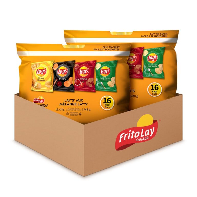 Frito-Lay Variety Pack (Lay's Classic, Ketchup, Bar-B-Q, Salt & Vinegar), Pack of 2, (32 bags x 28g), Chips Snack Box