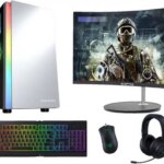 Gaming Computer Bundle | RTX 3060 12GB | i5 | Windows 11 Pro | 16GB RAM | 1TB SSD | Curved Monitor & Razer Keyboard, Mouse, and Headset