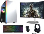 Gaming Computer Bundle | RTX 3060 12GB | i7 | Windows 11 Pro | 16GB RAM | 512GB SSD | Curved Monitor & Razer Keyboard, Mouse, and Headset