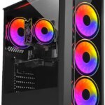 HAJAAN BREEZE Gaming PC Desktop Tower AMD Ryzen 5 5600X Processor 3.7 GHz, NVIDIA RTX 5060 8GB GDDR7, 32GB DDR4 RAM, 1TB NVME SSD, 650W PSU, Wi-Fi,