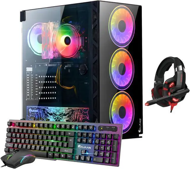 HAJAAN BREEZE PRO Gaming Desktop Tower PC - AMD Ryzen 5 3600 Hexa Core Processor 3.60GHz, 16GB DDR4 RAM, 1TB SSD, NVIDIA GeForce GTX 1660 SUPER, Wi-Fi