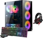 HAJAAN BREEZE PRO Gaming Tower PC - AMD Ryzen 7 5700G Processor, 16GB DDR4 RAM, 512GB SSD, 4TB HDD, Nvidia GeForce RTX 2060 6GB, WIFI, Gaming Headset,
