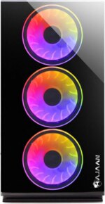 HAJAAN Gaming PC Desktop Tower - AMD Ryzen 5 5600X, GTX 1660 Super 6GB GDDR6, 32GB DDR4 RAM, 2TB NVMe M.2 SSD, 27" Inch Curve Gaming Monitor, Windows