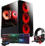 HAJAAN Gaming Tower PC Desktop - Intel i3 Quad-Core Processor 3.6GHz, 32GB DDR4 RAM, 512GB SSD, NVIDIA GeForce GTX 1650 4GB GDDR5, WiFi Ready, HDMI,