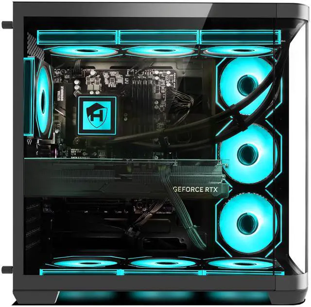 HAJAAN PhantomX Gaming PC | AMD Ryzen 7 | GeForce RTX 5060 Ti 8GB | 32GB RAM | 1TB NVMe SSD | AI-Enhanced Graphics | VR Compatible | Wi-Fi Ready |