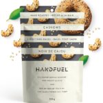 Handfuel Everything Bagel Cashews, Hand Roasted Salted Cashews, 7g of Protein, Non-GMO, Vegan Friendly, Plant Based Flavoured Nuts, Gluten Free - 150 Grams