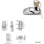 Hasp Lock for Sliding Door Mail Box Air Cabinet Eletronic Locker Drawer JA57 G 1Pcs(Chrome Key Small)