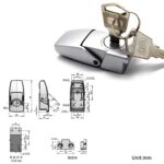 Hasp Lock for Sliding Door Mail Box Air Cabinet Eletronic Locker Drawer JA57 G 1Pcs(Silver Key L)