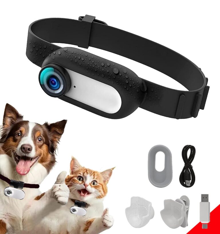 HD 1080P Cat Camera Collar with Video Record Wireless Mini Sport cam,Small Action Cameras,Body Camera for Pet Supplies/Stuff,Outdoor/Inoor