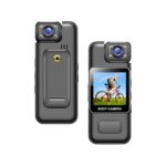 HD 4K Body Cam with 180° Rotating Lens, Smart Motion Detection and IR Cut Auto Night Vision, Cyclic Video, Portable Video Camera for Personal Civilians Police Law Enforcement