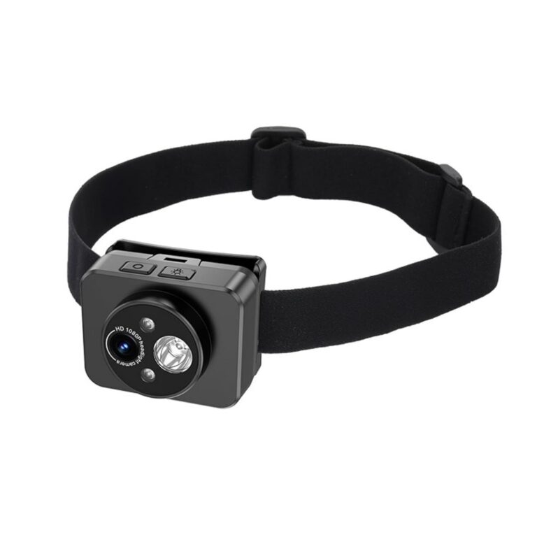Head Mounted Camera,1080P 45° Adjustment Head Camera for Recording, Mini Action Camera, LED Headlamp Wearable Body Video Camera for Night Outdoor Sports