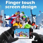 Heated Gloves for Men Women: Electric Rechargeable Heated Warm Gloves, Ski Mitten Waterproof Touchscreen Snow Mitts for Winter Skate Skiing Camping Hunting Hiking Arthritis Hands