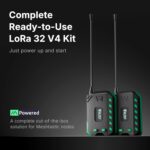 Heltec 2 Pack WiFi LoRa 32 V4 with OLED Display 27dBm ESP32-S3 SX1262 Complete Battery Casing Kit for Meshtastic IoT Arduino (2-Pack 3000mAh Battery+Antenna+Case)