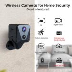 Hidden Spy Camera, 2K WiFi Mini Camera with 64G SD Card, 100 Days Standby Battery Life, Cloud & SD Storage, Clear Night Vision, AI Motion Detection, Real-Time Record Security...