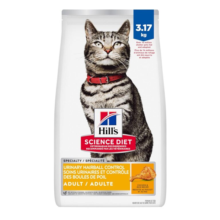 Hill's Science Diet Dry Cat Food, Adult, Urinary & Hairball Control, Chicken Recipe, 7 lb. Bag