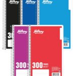 Hilroy 3-subject Coil Notebook, 6” x 9.5", Wide Ruled, 300 Pages/150 Sheets, 1 Notebook, Colour May Vary (06909)