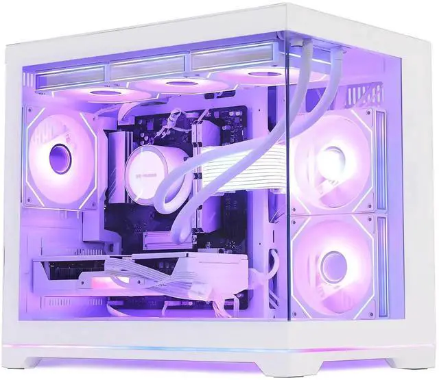 Hoengager Gaming PC -AMD Ryzen 7 9800X3D 8-Core 5.2 GHz- RX 9070 XT 16GB-32GB DDR5 RAM-1TB PCIe+1TB SATA SSD-360 Liquid Cooler-WIFI & BT-850W PSU